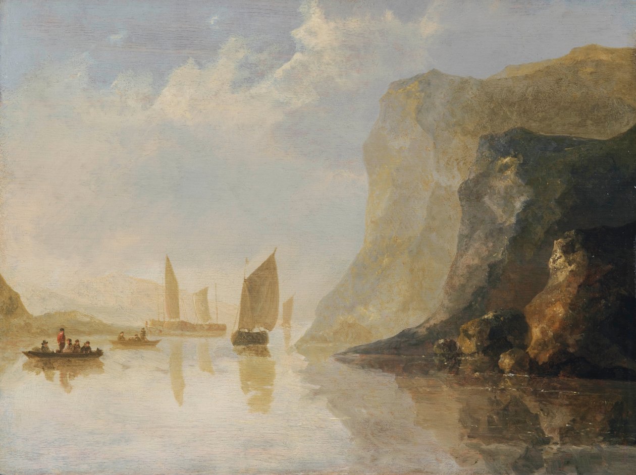 Paesaggio fluviale con barche da Aelbert Cuyp