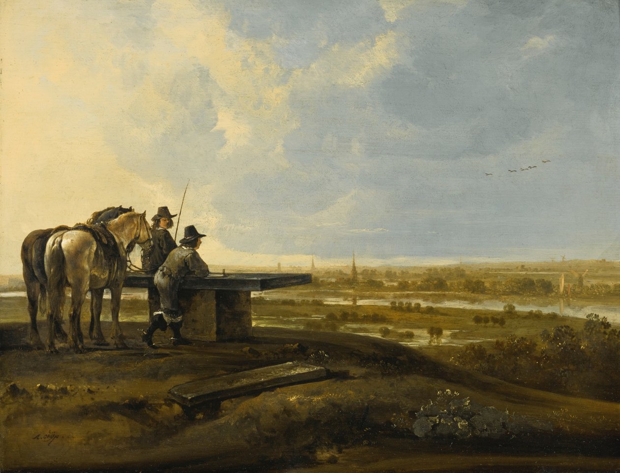 Due cavalieri sul crinale da Aelbert Cuyp
