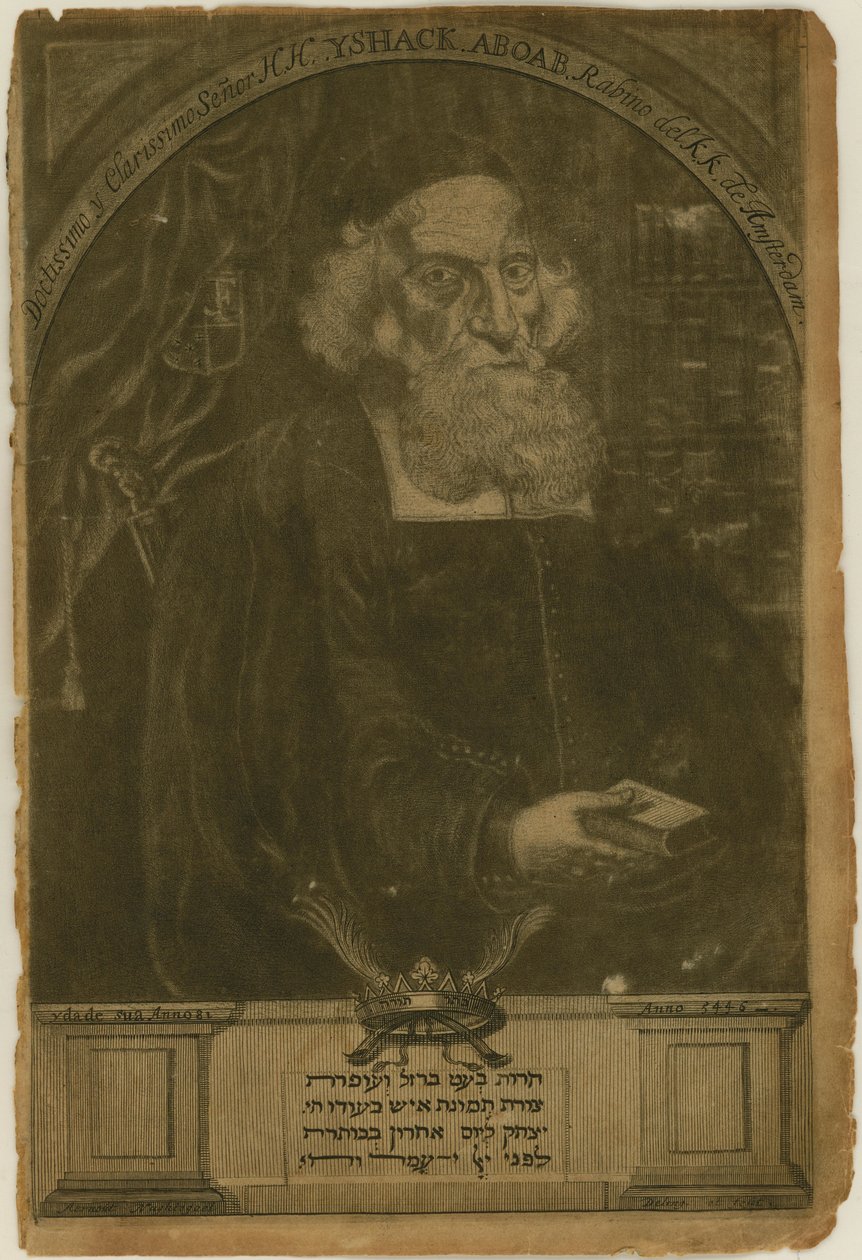 Ritratto di Isaac Aboab da Fonseca da Aernout Naghtegael