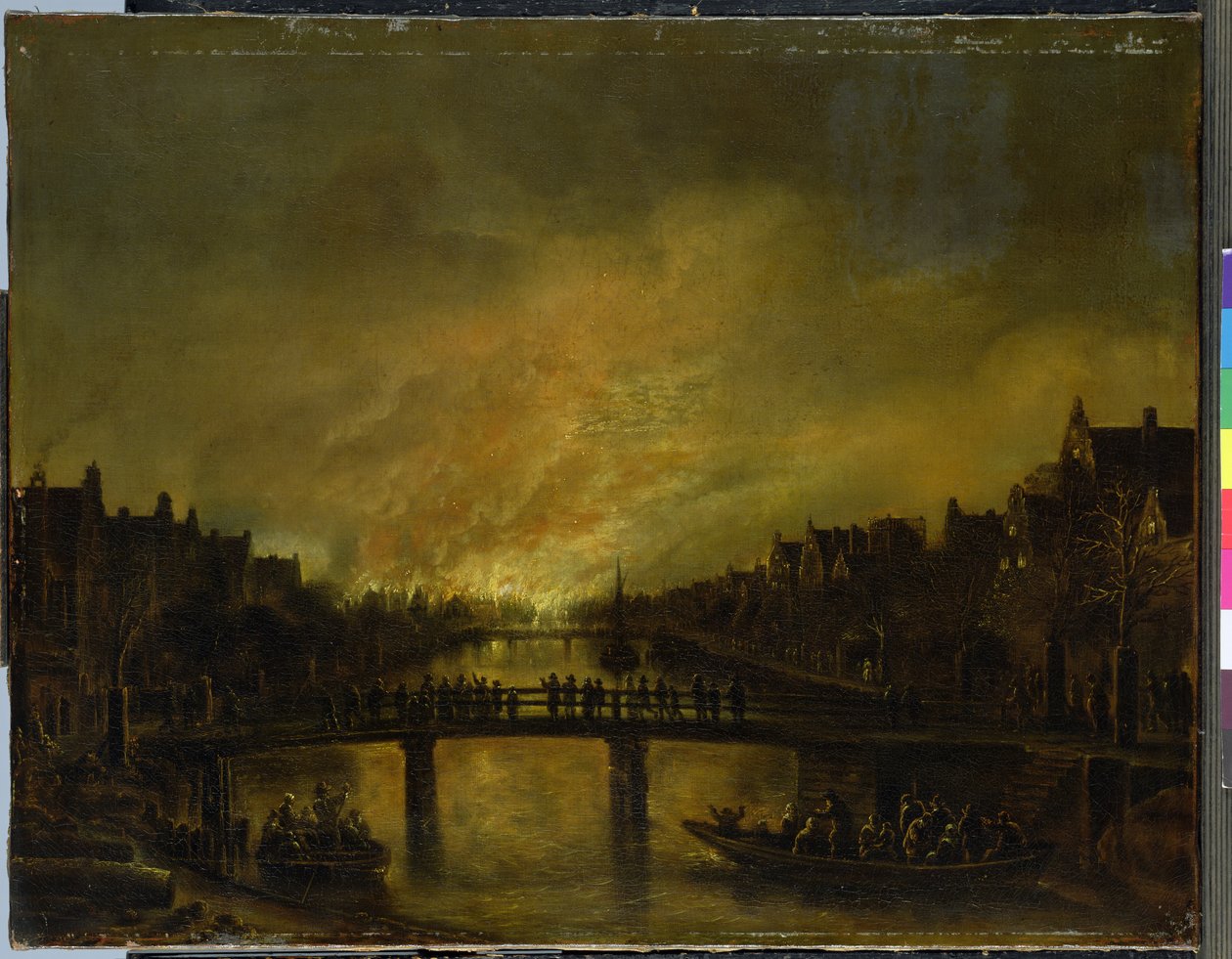 Incendio ad Amsterdam da Aert van der Neer