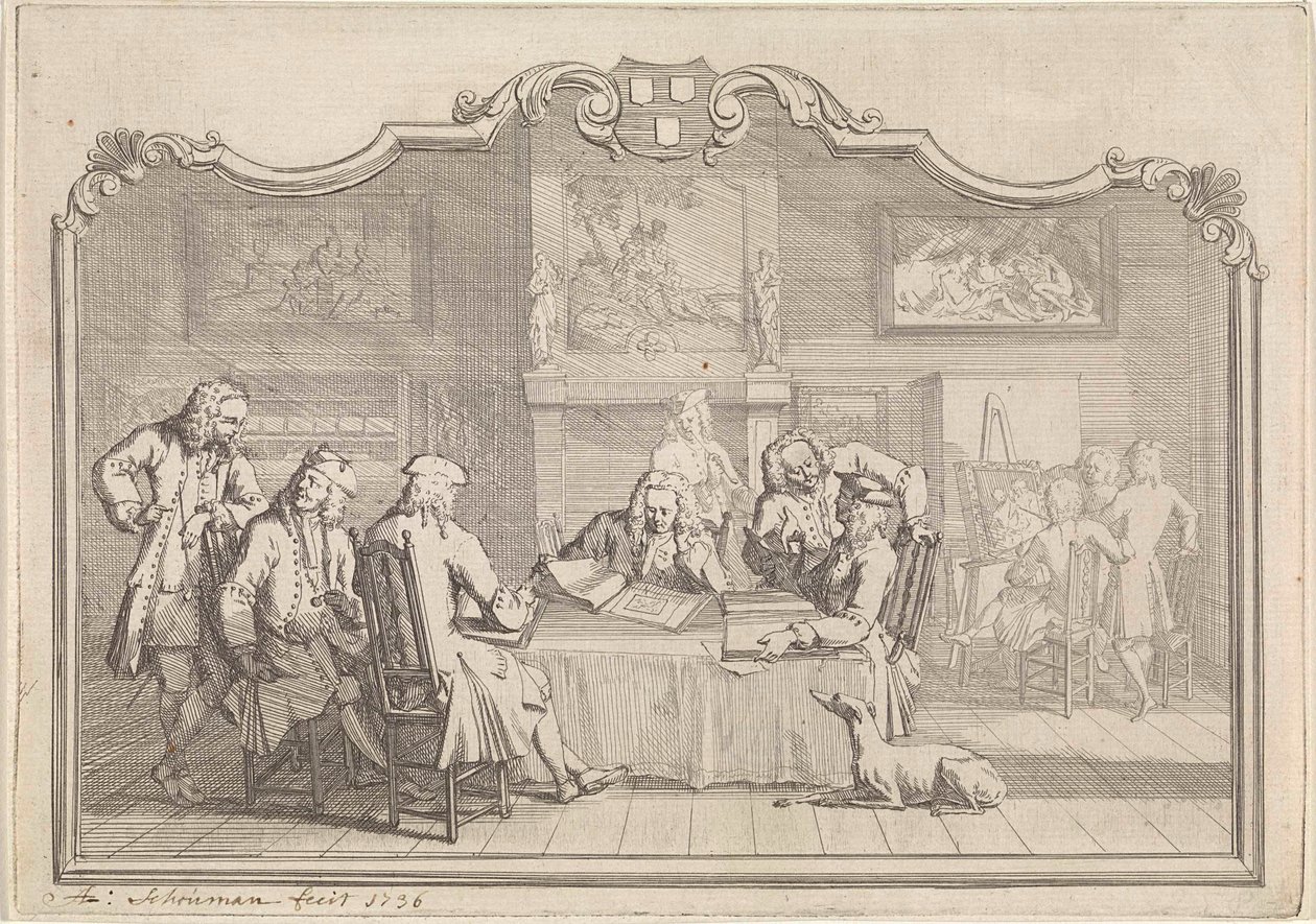 Gilda di San Luca a Dordrecht, 1736 da Aert Schouman