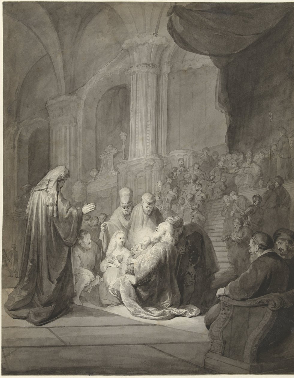 Simeone nel tempio da Aert Schouman