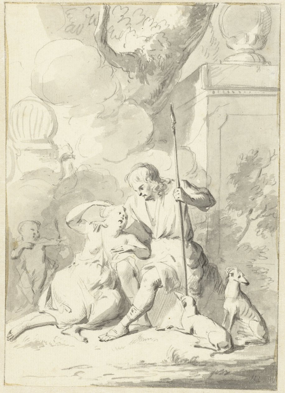 Venere e Adone (?) da Aert Schouman
