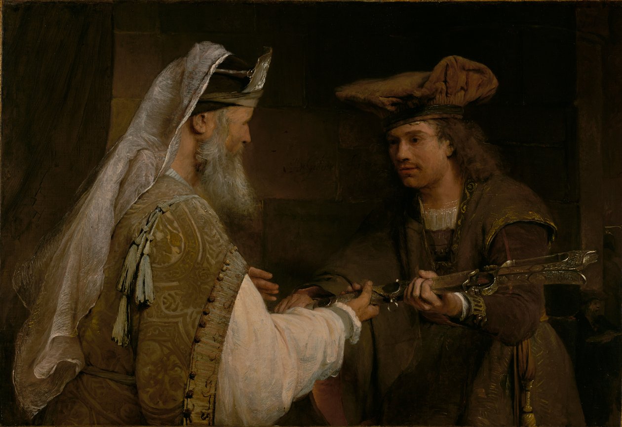 Ahimelech dona la spada di Golia a Davide da Aert de Gelder