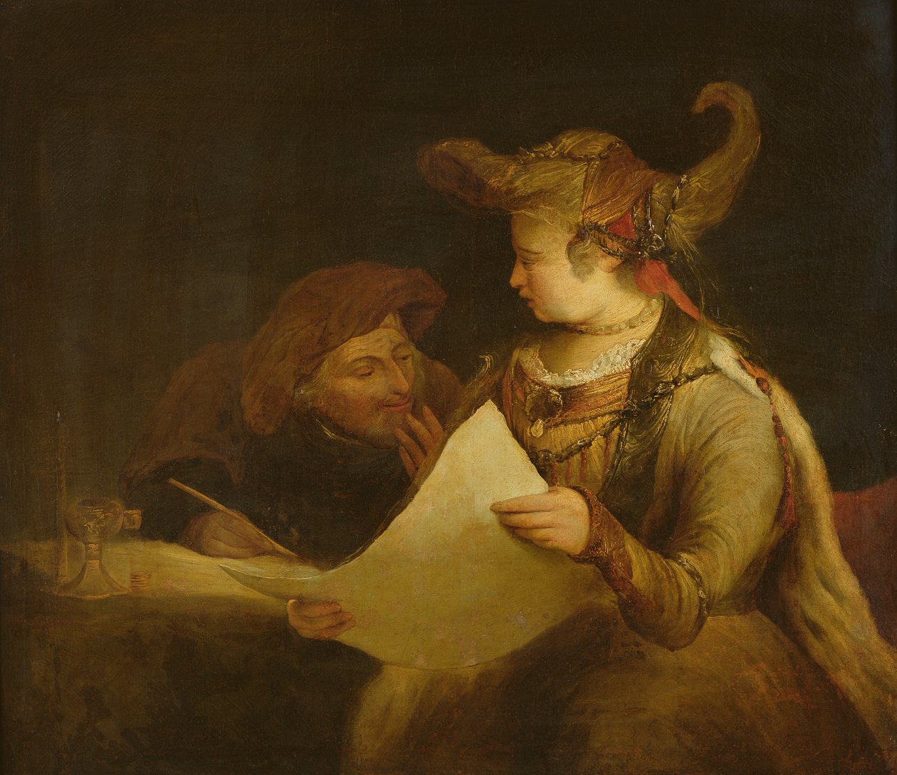 Ester e Mardocheo, c.1685 da Aernt de Gelder
