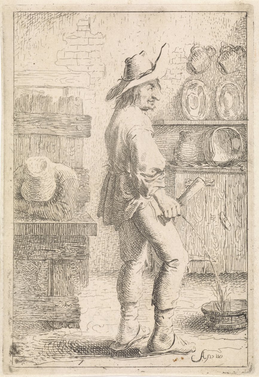Un uomo che urina da Aert van Waes