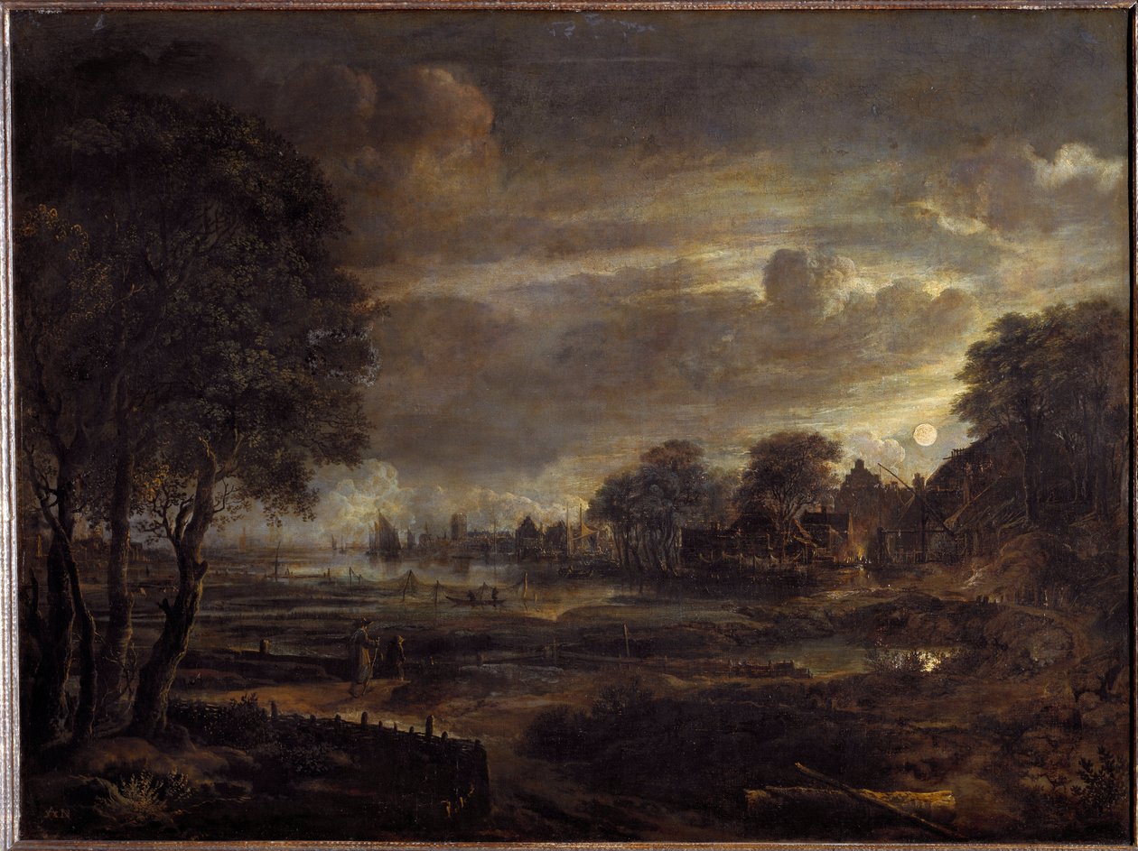 Paesaggio al chiaro di luna da Aert van der Neer