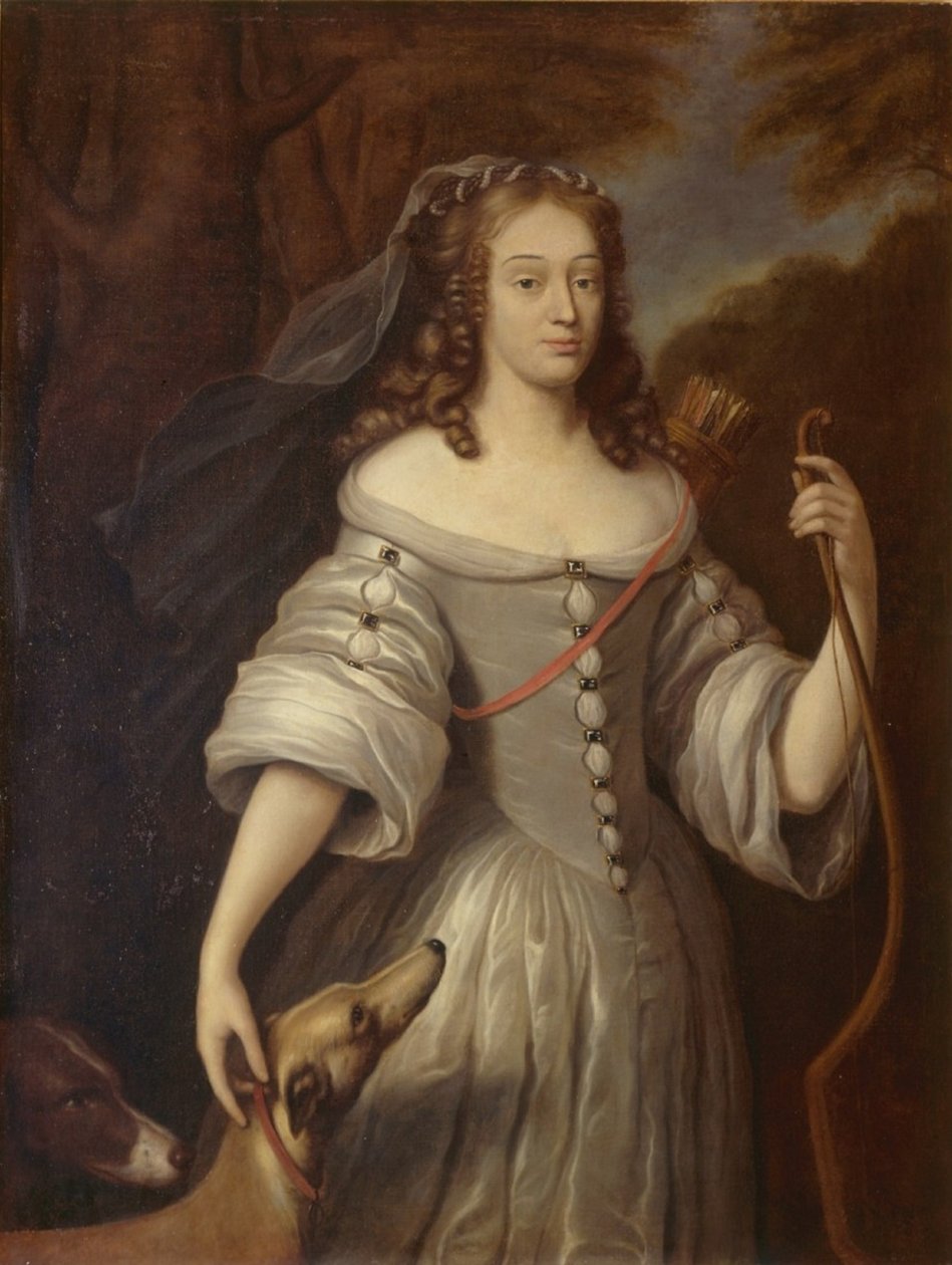 Ritratto di Louise-Françoise de La Baume Le Blanc, duchessa de La Vallière come Diana da After Claude Lefèbvre