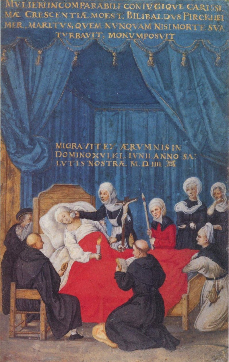 la morte di Crescentia Pirckheimer da After Albrecht Dürer