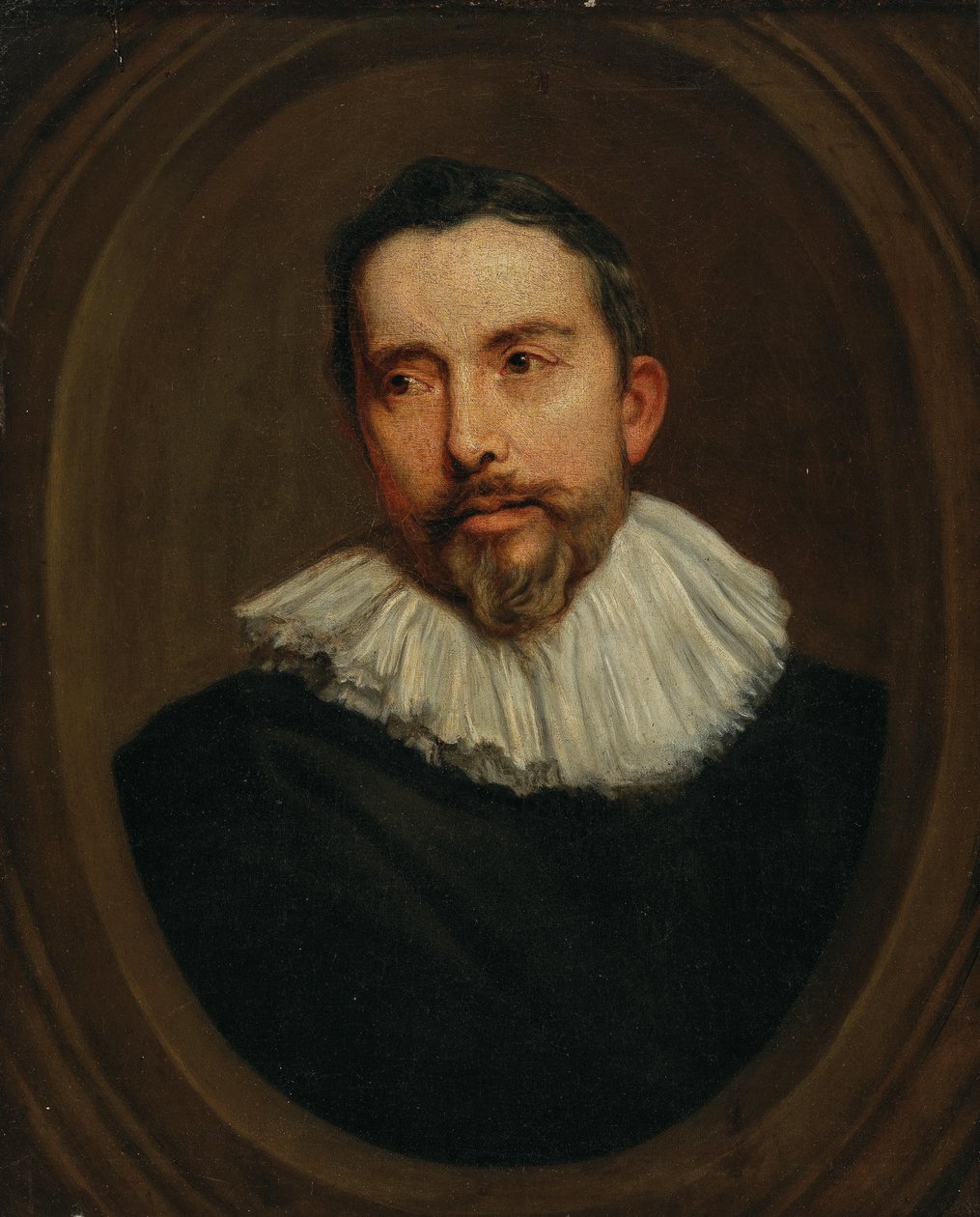 Ritratto di uomo in un ovale dipinto da after Anthony van Dyck