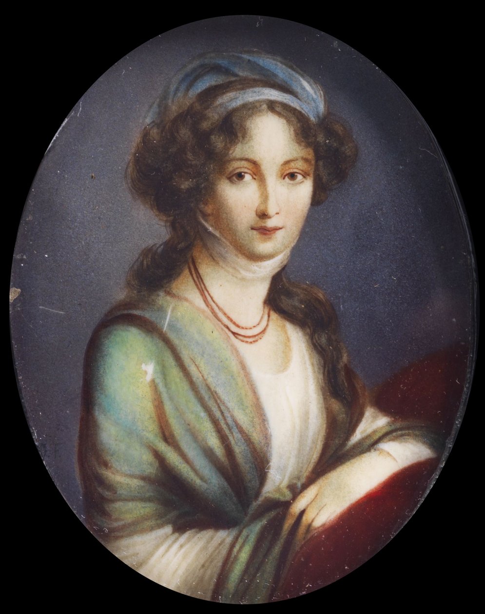 Miniatura di Elisabetta Alexeevna (tipo Vigee-Le Brun) di anonimo (19 sec., coll. priv.) da after Élisabeth Louise Vigée Le Brun