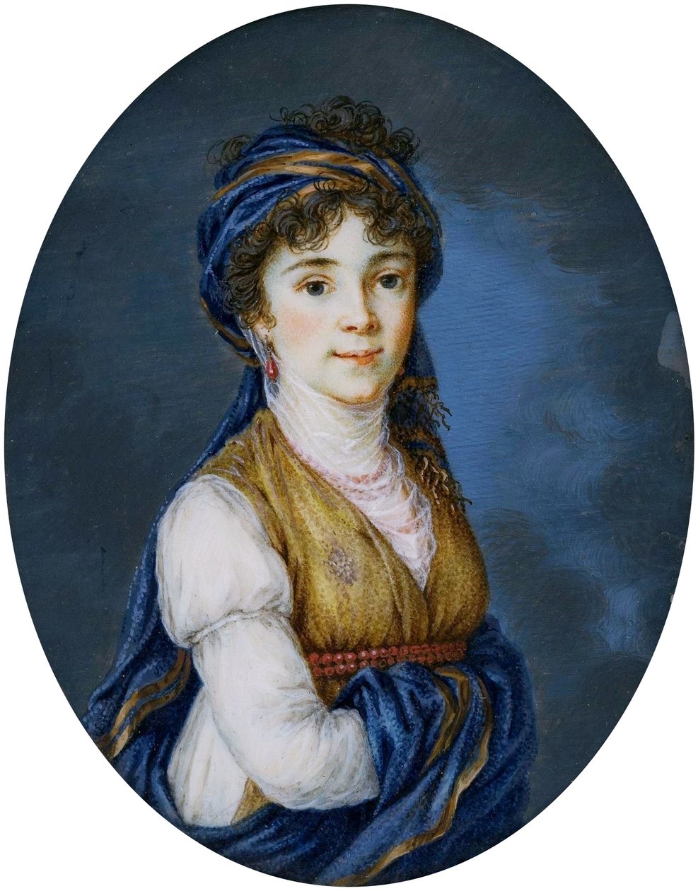 Polacco: Miniatura della principessa Anna Grigorievna Belosselsky-Belozersky (1773-1846). da after Élisabeth Louise Vigée Le Brun