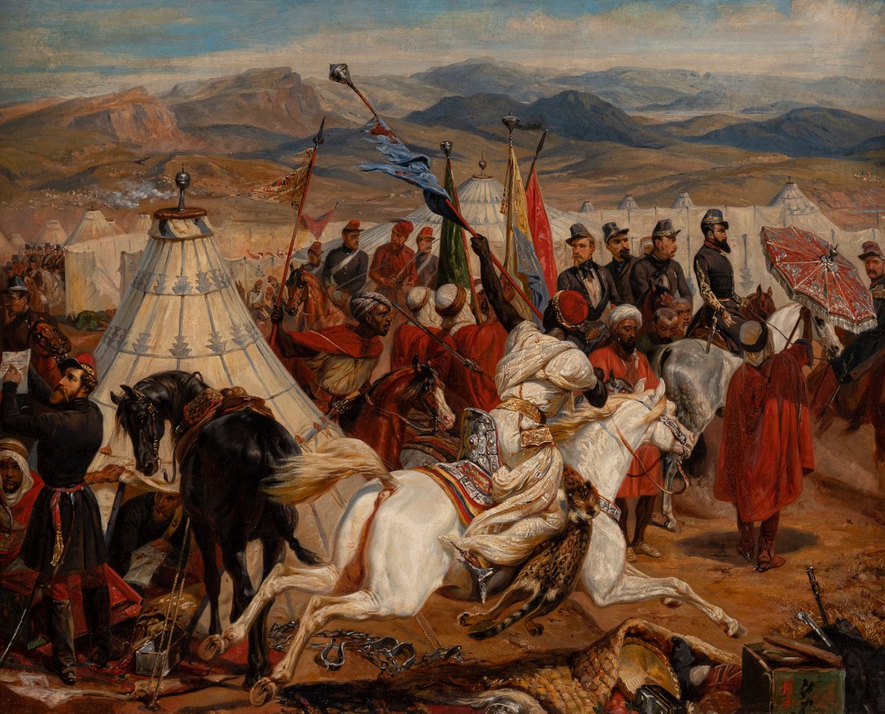 Horace Vernet (cerchio) Battaglia di Isly da after Horace Vernet