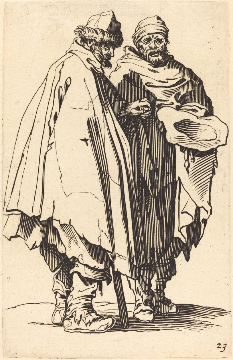 Mendicante cieco e compagno da After Jacques Callot