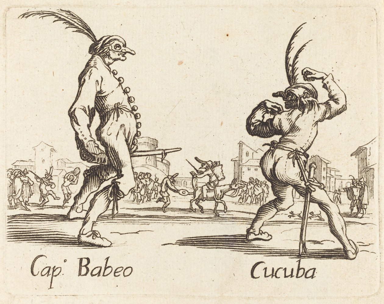 Cap. Babeo e Cucuba da After Jacques Callot