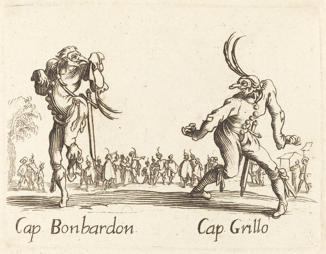 Cap. Bonbardon e Cap. Grillo da After Jacques Callot