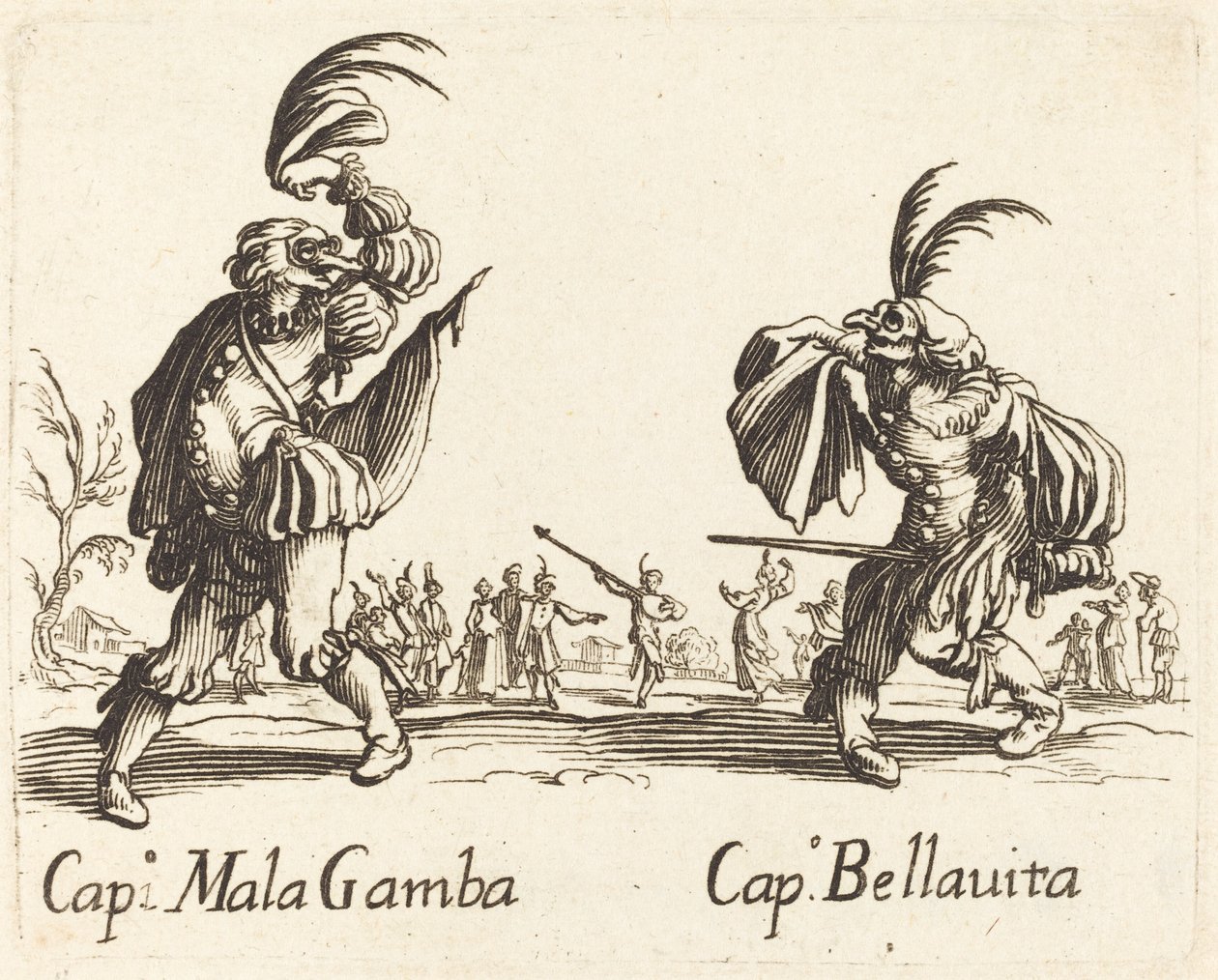 Cap. Mala Gamba e Cap. Bellavita da After Jacques Callot