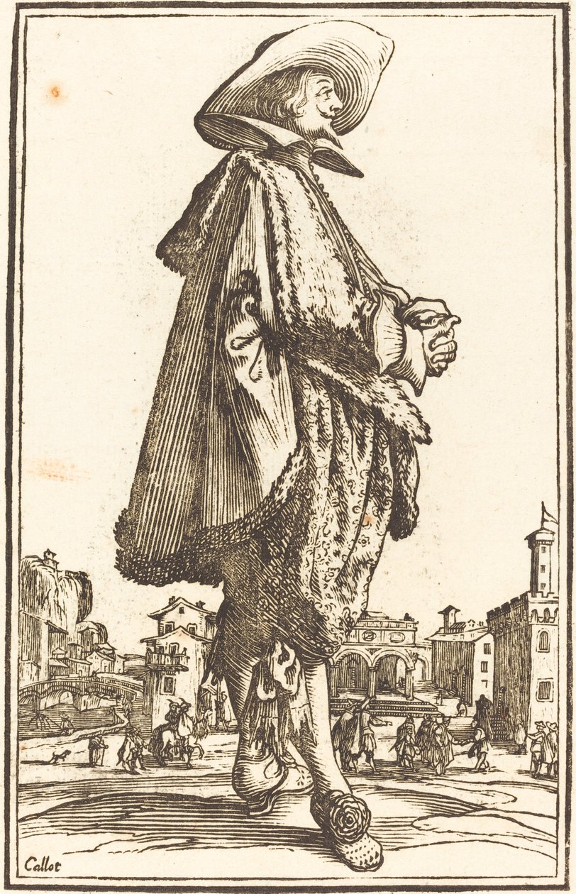 Nobile con le mani giunte da After Jacques Callot