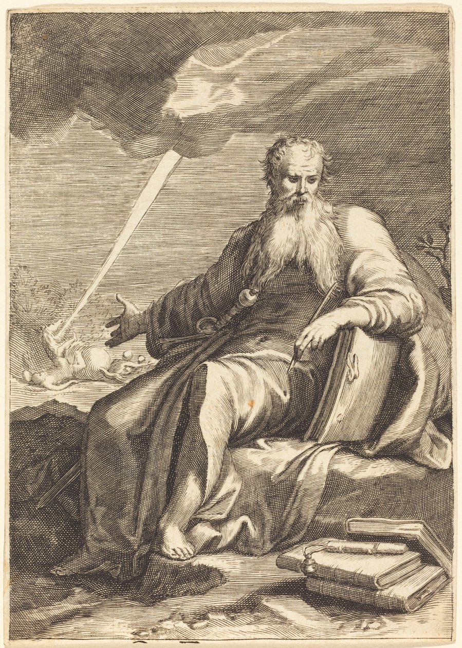 San Paolo seduto da After Jacques Callot