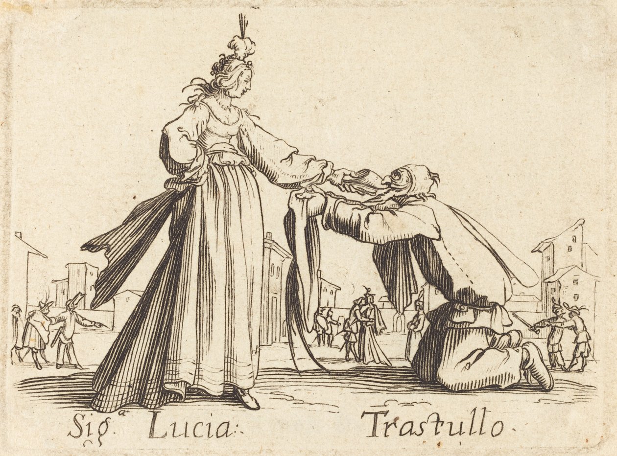 Signa. Lucia e Trastullo da After Jacques Callot
