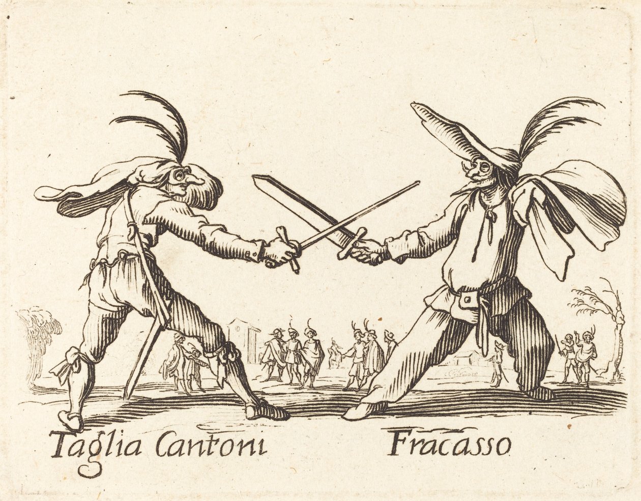 Taglia Cantoni e Fracasso da After Jacques Callot