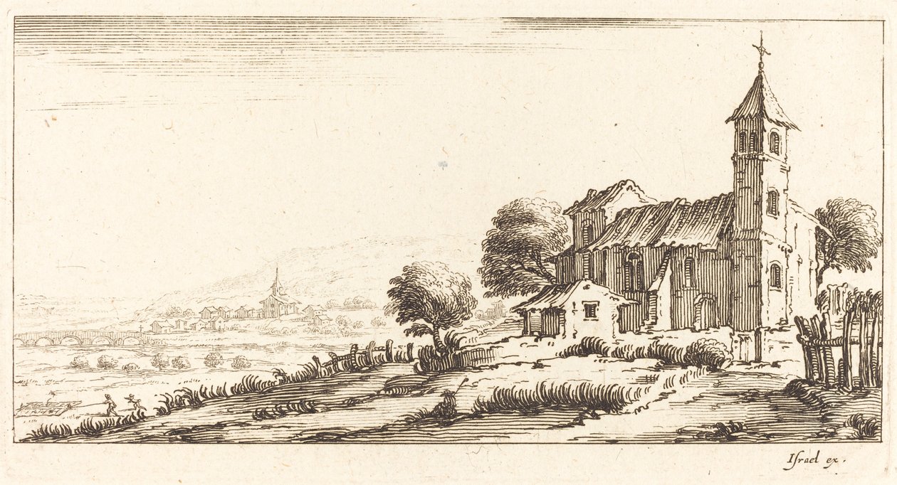 Chiesa del villaggio da After Jacques Callot