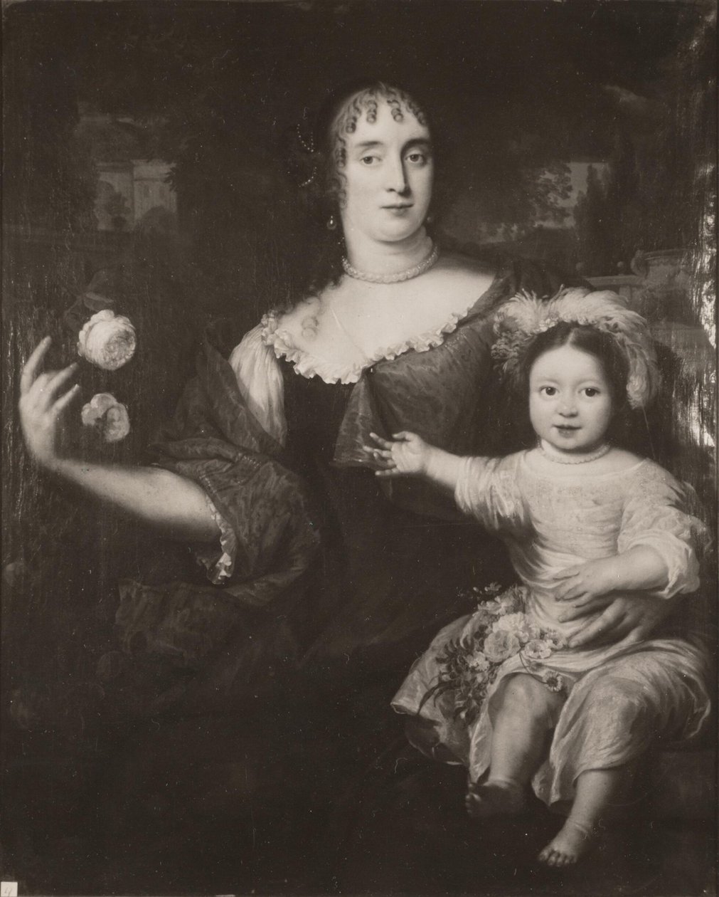 Doppio ritratto di Maria van Berckel (1631-1796) e della figlia da After Jan de Baen