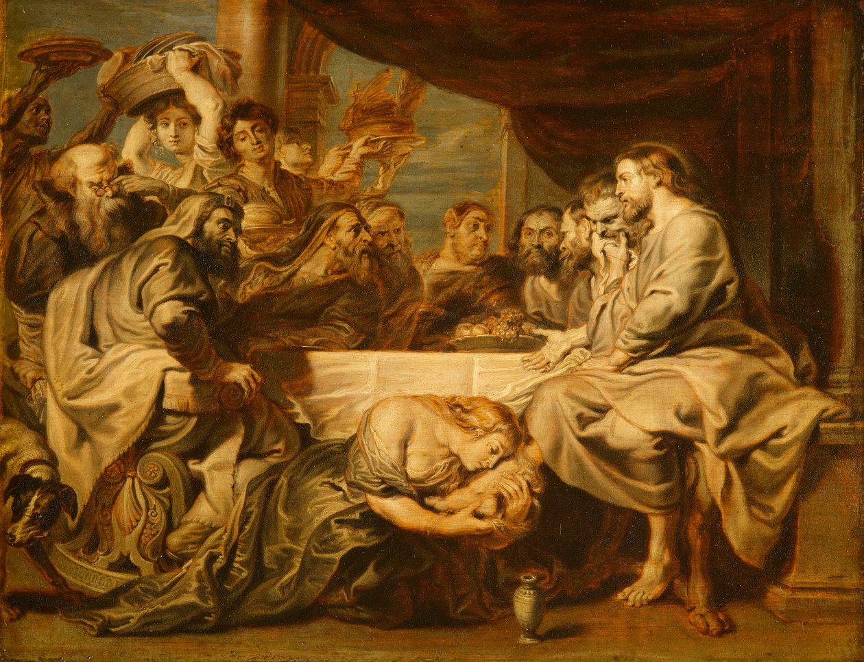 Cristo nella casa di Simone da after Peter Paul Rubens