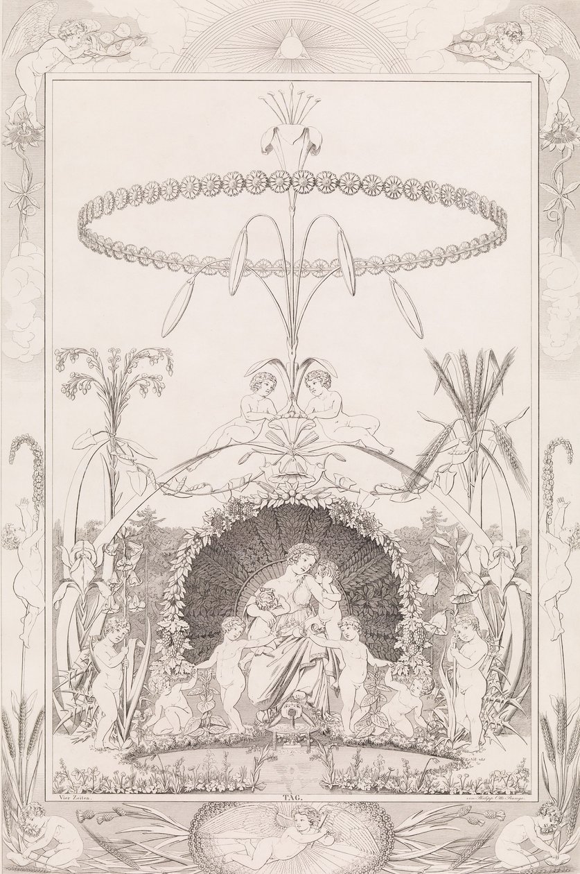 Giorno, dalla serie Le Ore del Giorno, 1807 da After Philipp Otto Runge