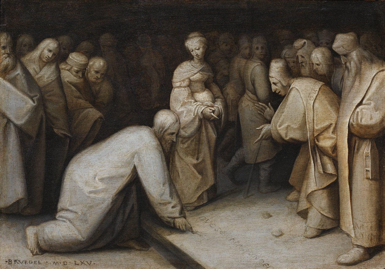 Cristo e la donna presa in adulterio da After Pieter Brueghel the Elder