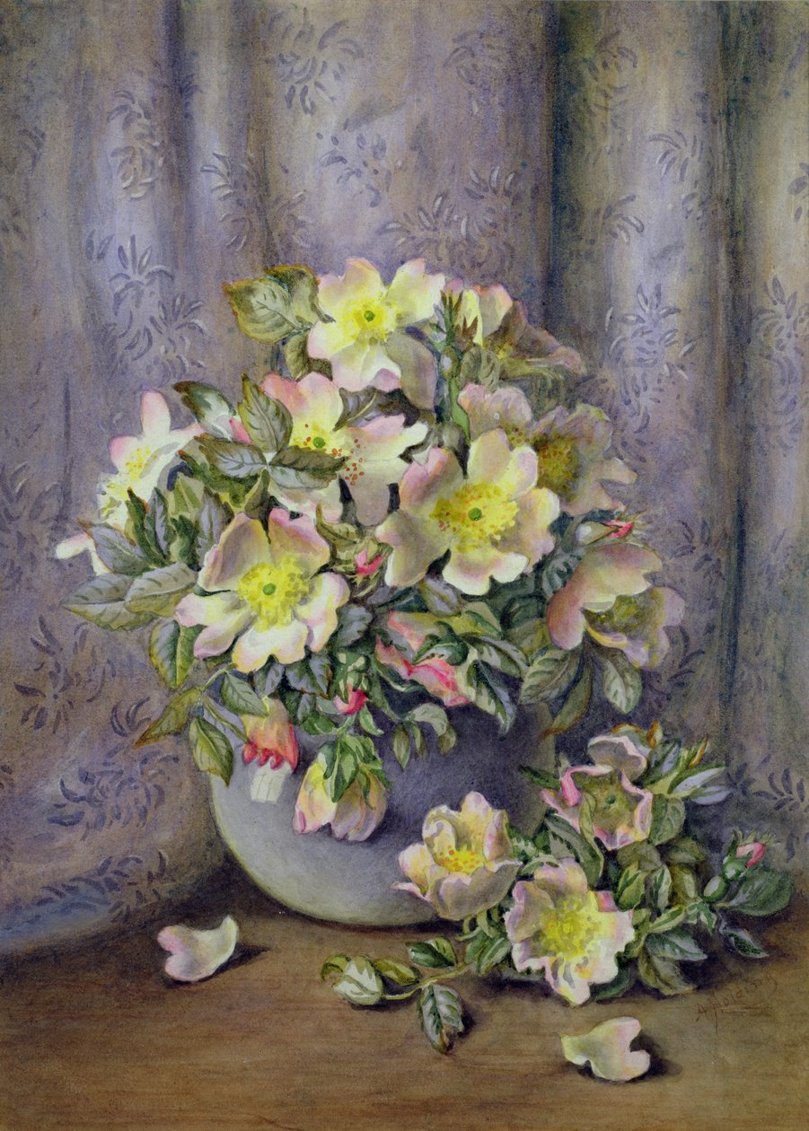 Natura morta di rose da Agnes Louise Holding
