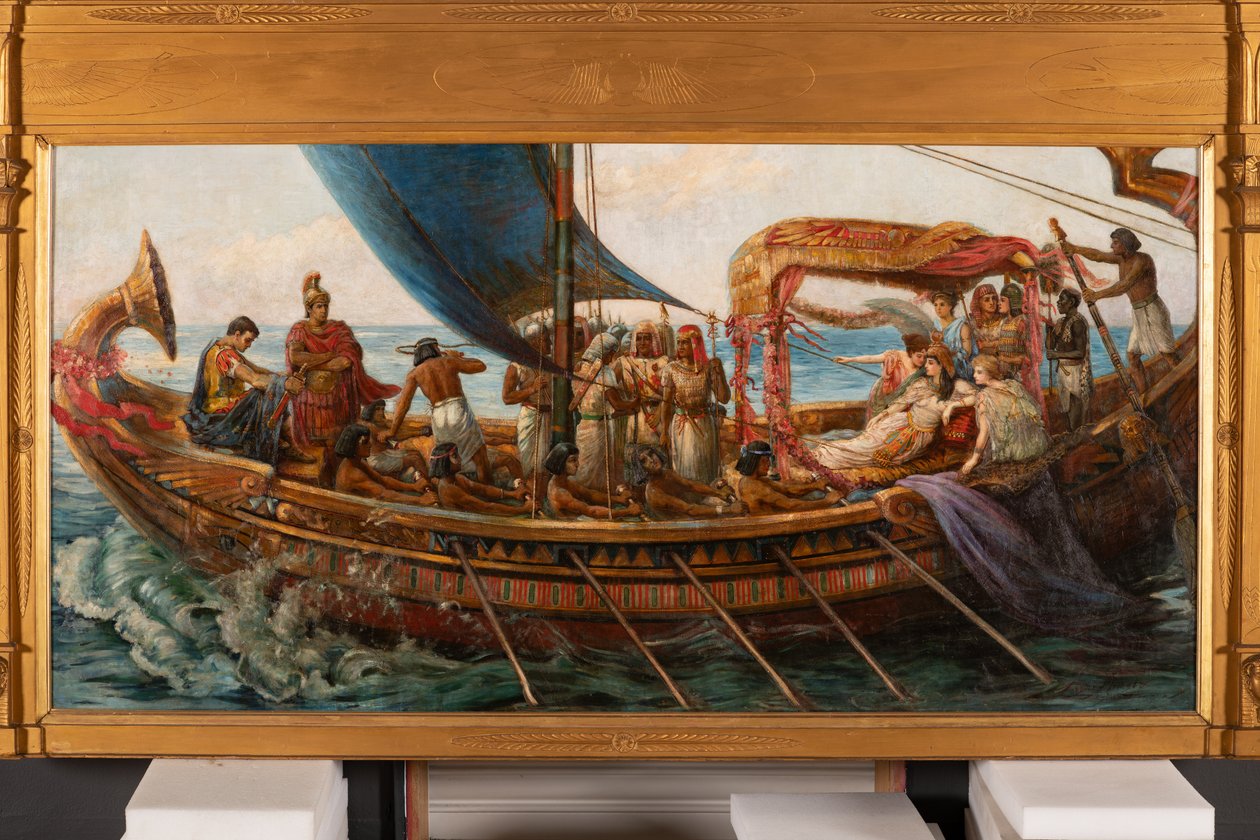 La fuga di Antonio e Cleopatra dalla battaglia di Azio, c.1897 da Agnes Pringle