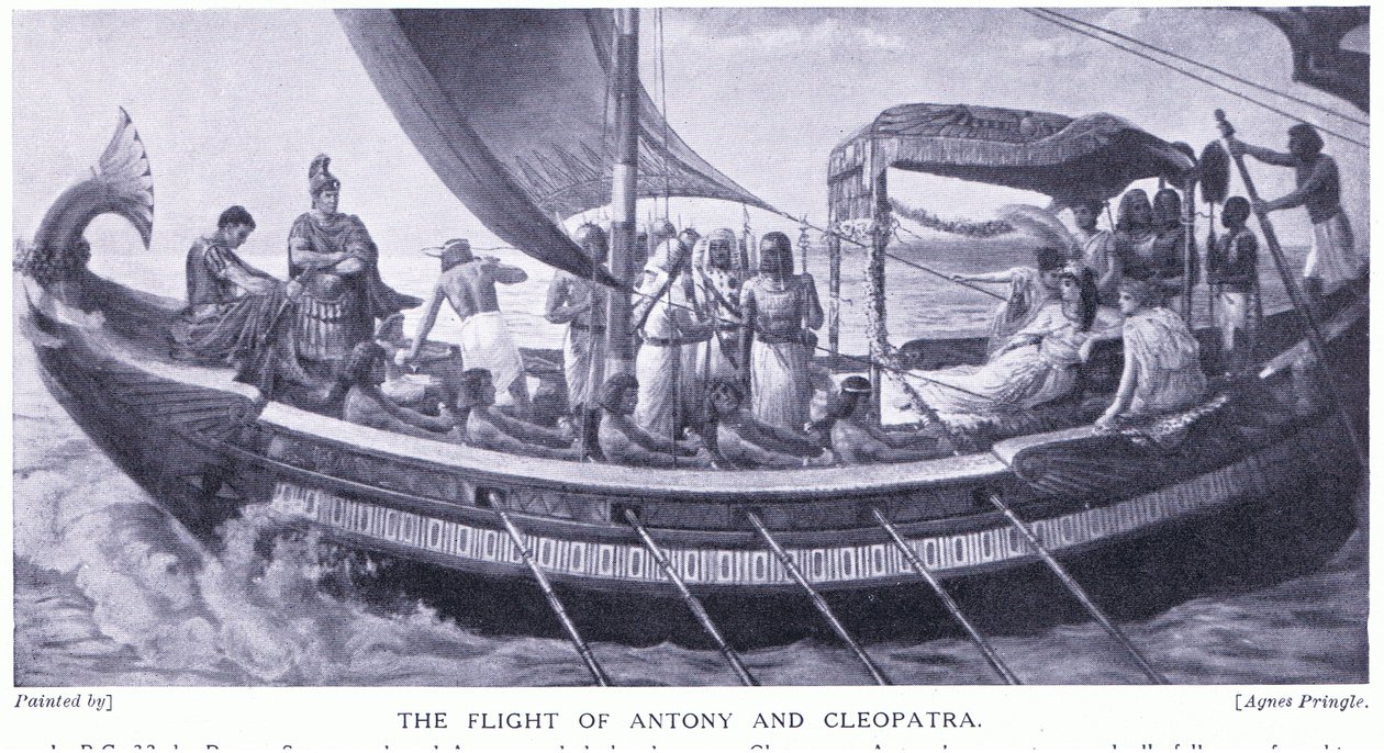 La fuga di Antonio e Cleopatra, c.1920 da Agnes Pringle