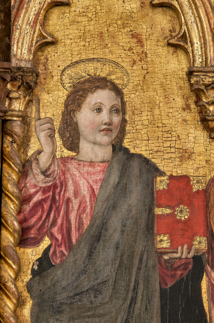 Incoronazione della Vergine e Santi, Polittico su fondo dorato (dettaglio) da Agnolo and Bartolomeo degli Erri