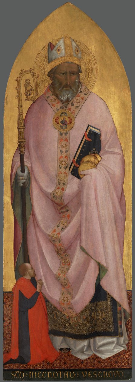 Hl. Nikolaus von Bari mit einem Stifter da Agnolo Gaddi