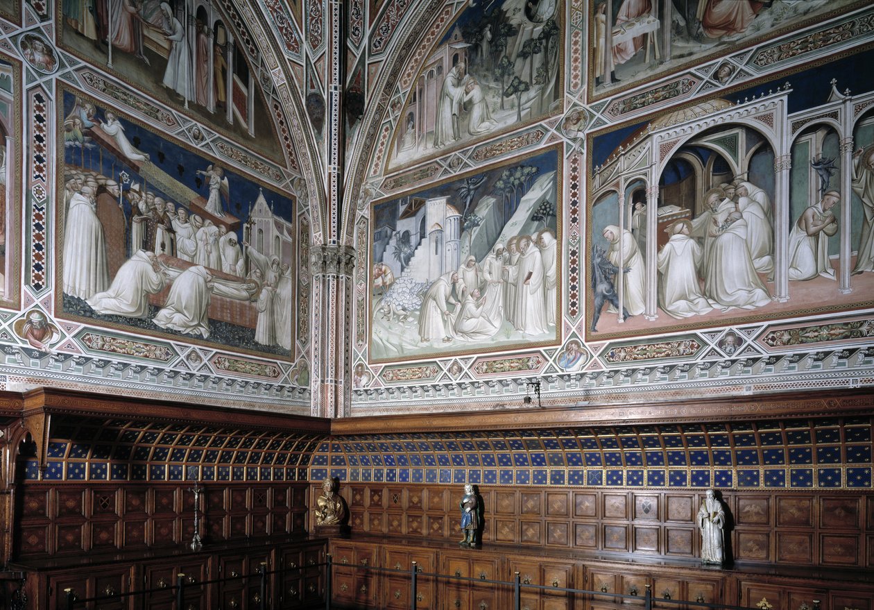 Vista della Cappella Castellani (o Sacramento) decorata con affreschi di Agnolo Gaddi (1350-1396), episodi della vita di Sant