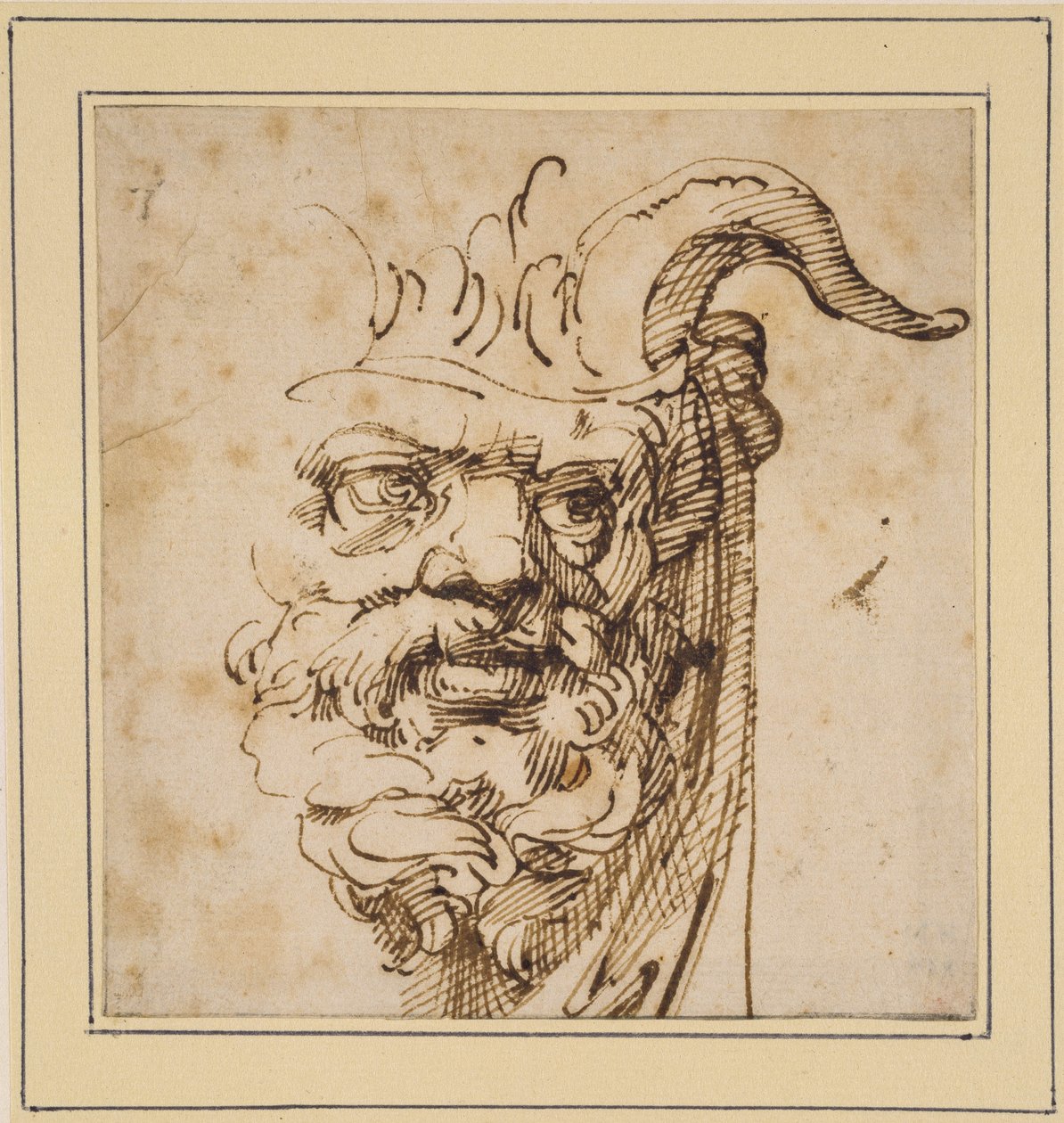 Una maschera silvana da Agostino Carracci