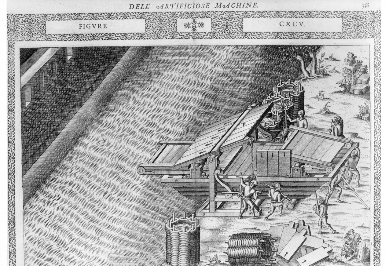 Ponte a forma di barca, illustrazione da 