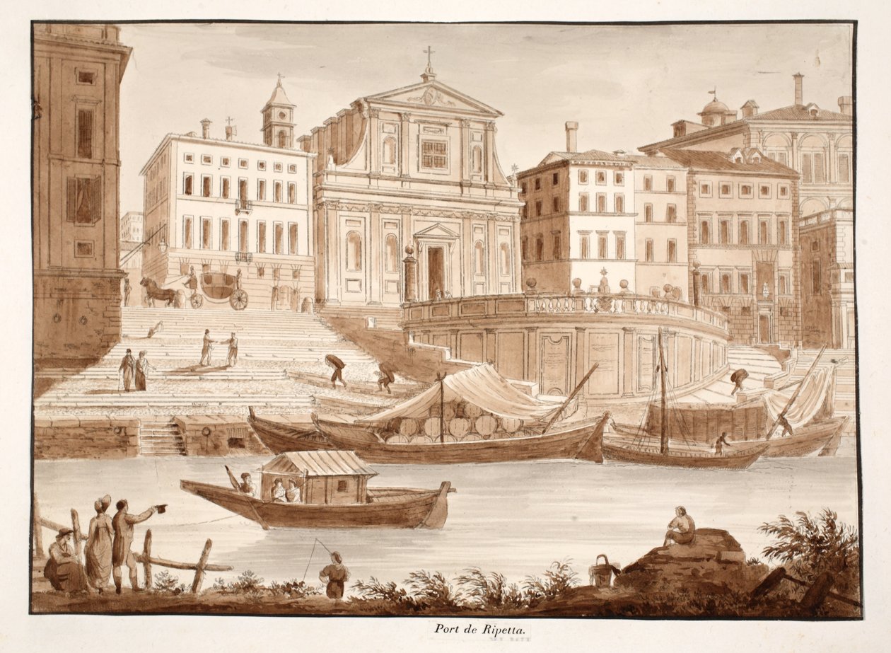 Porto di Ripetta, 1833 da Agostino Tofanelli