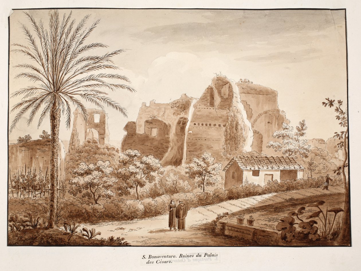 San Bonaventura e le rovine del Palazzo dei Cesari, 1833 da Agostino Tofanelli