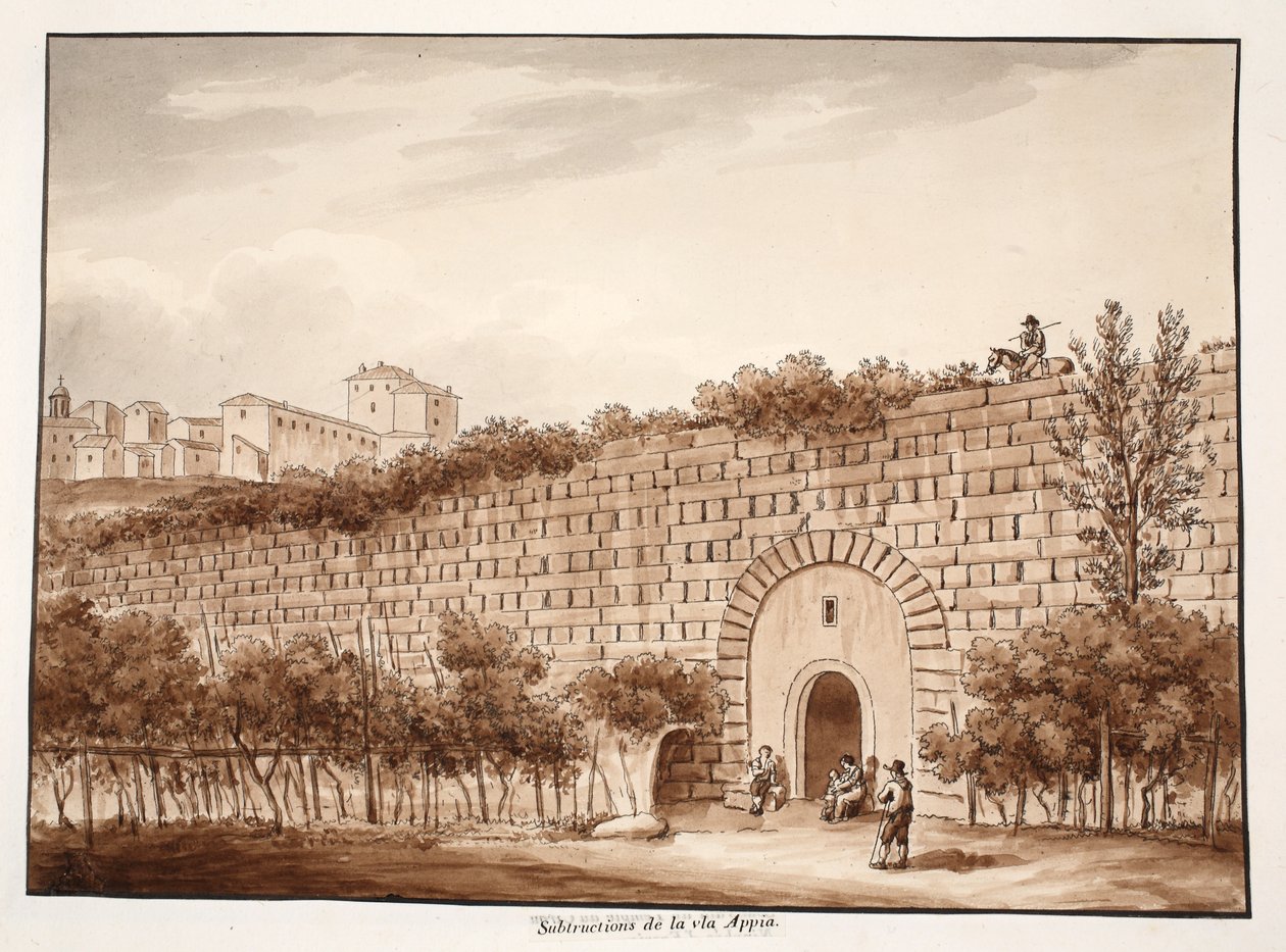 Sottostrutture della Via Appia, 1833 da Agostino Tofanelli