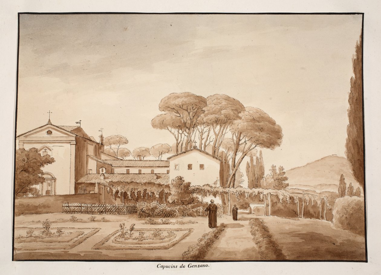 Il Monastero dei Cappuccini a Genzano, 1833 da Agostino Tofanelli