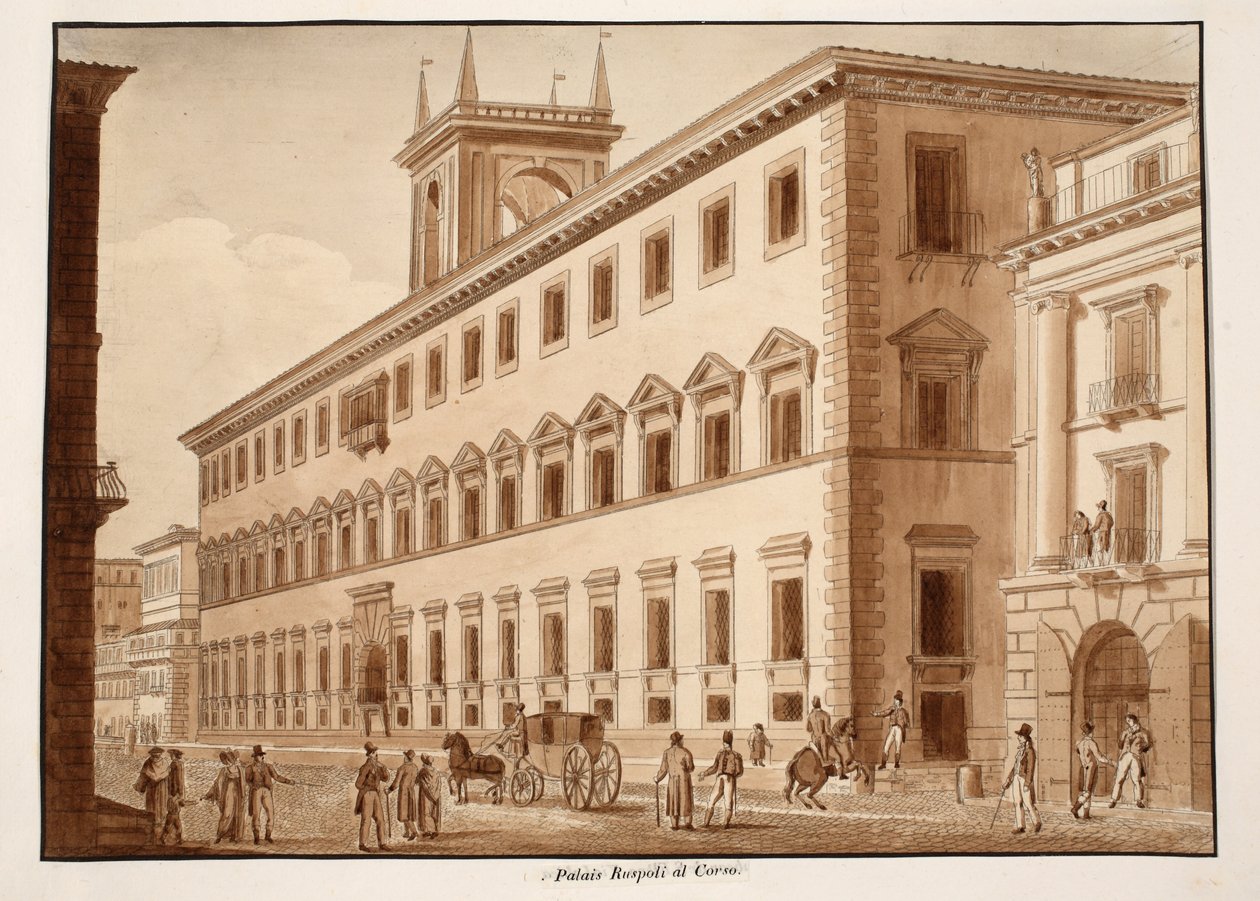 Il Palazzo Ruspoli al Corso da Agostino Tofanelli
