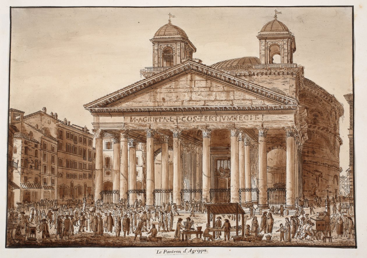 Il Pantheon di Agrippa, 1833 da Agostino Tofanelli