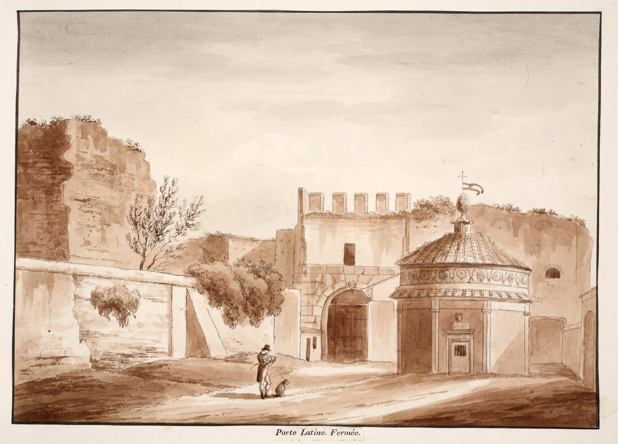 La Porta Latina, chiusa, 1833 da Agostino Tofanelli