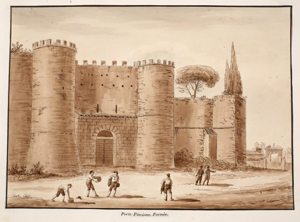 La Porta Pinciana, chiusa, 1833 da Agostino Tofanelli