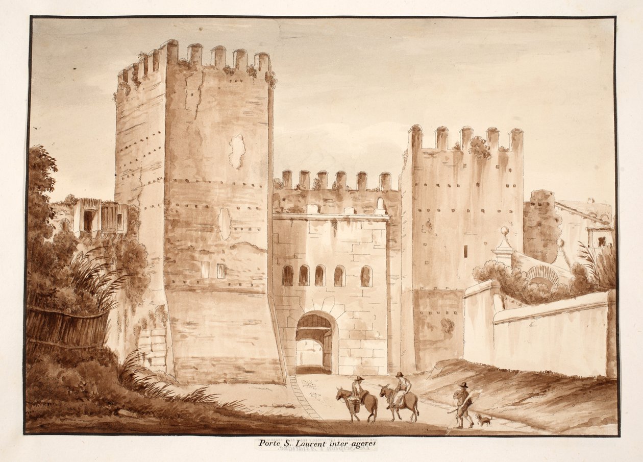 La Porta San Lorenzo, inter ageres, 1833 da Agostino Tofanelli