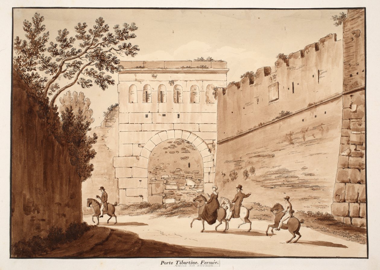 La Porta Tiburtina, chiusa, 1833 da Agostino Tofanelli