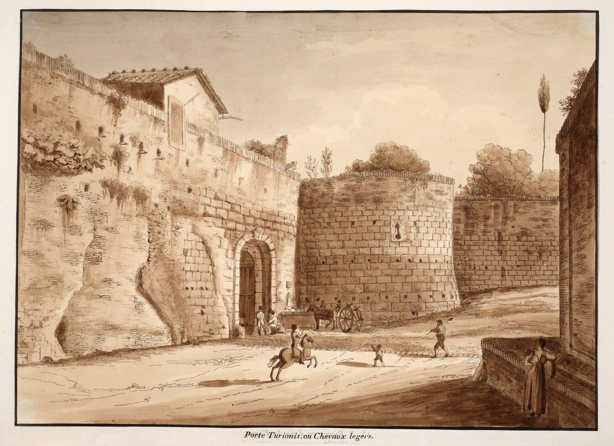 La Porta Turrionis, o Cavalleggeri, 1833 da Agostino Tofanelli