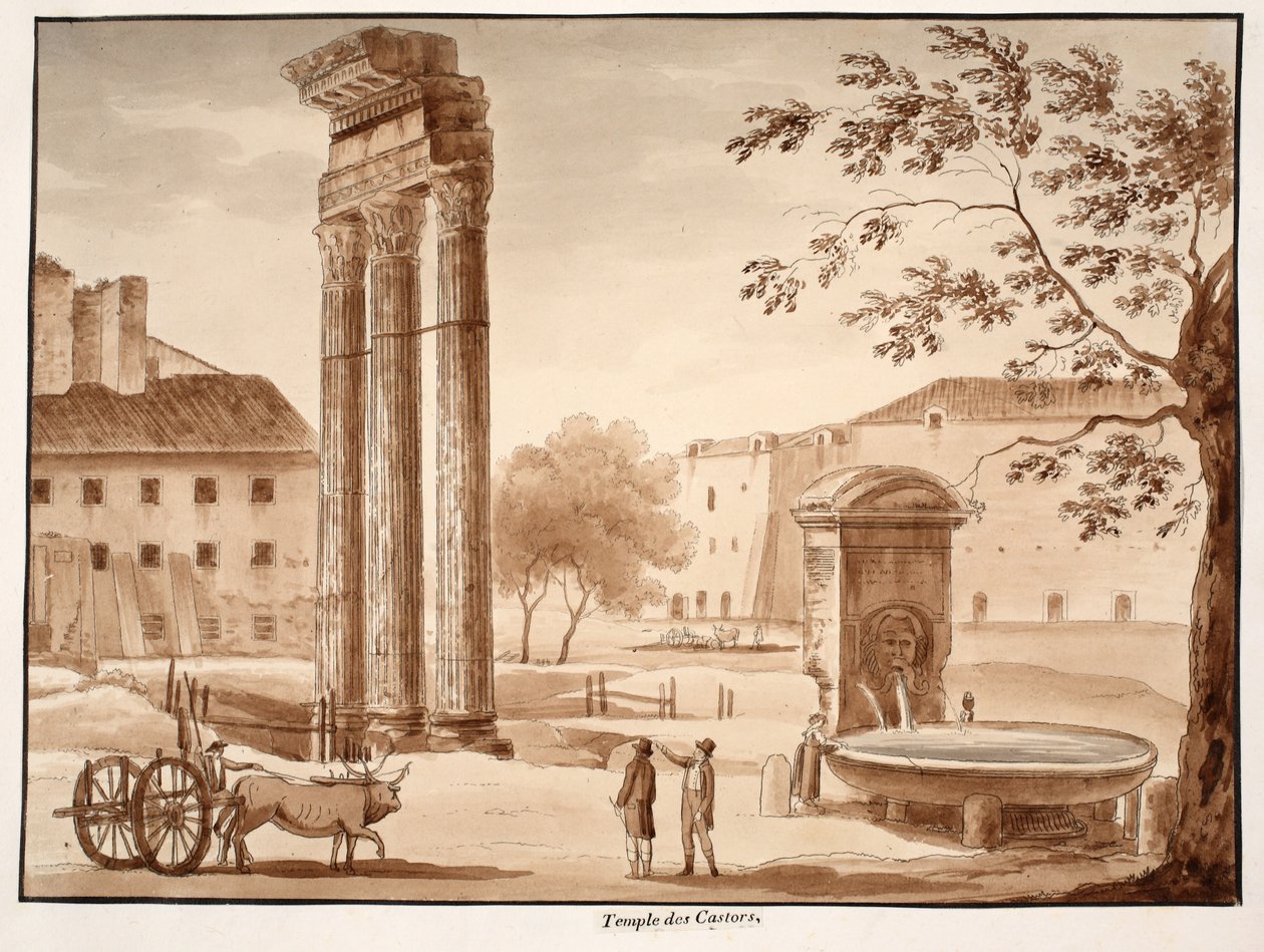 Il Tempio di Castore, 1833 da Agostino Tofanelli
